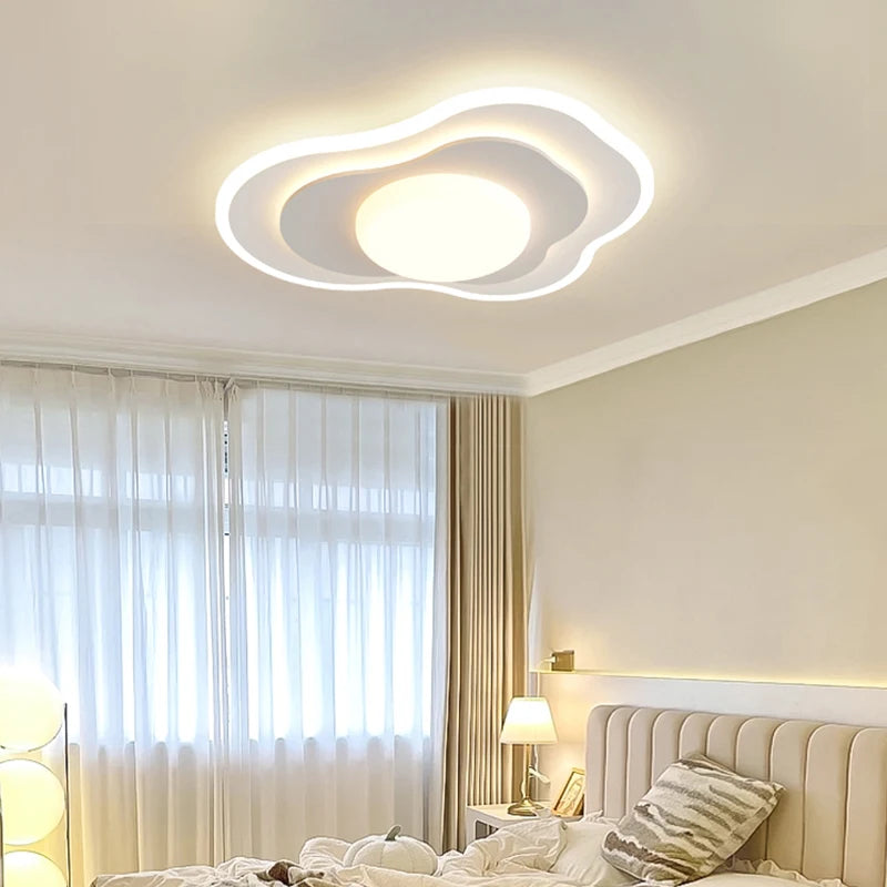 Plafonnier Chambre principale LED luxe blanc bois crème Style pour chambre salon salle d'étude vestiaire maison chaleureuse déco