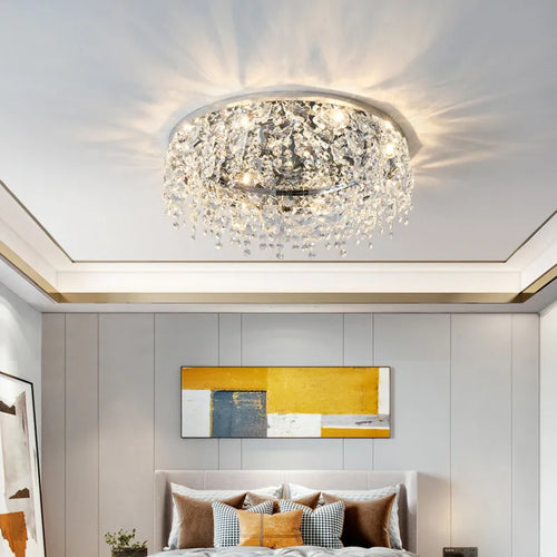 plafonnier led cristal luxe moderne décoratif intérieur
