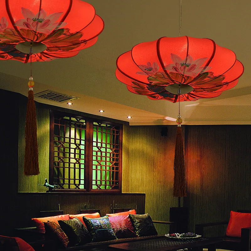 Suspension chinois Antique rétro restaurant salon de thé - vue 5 sur 9