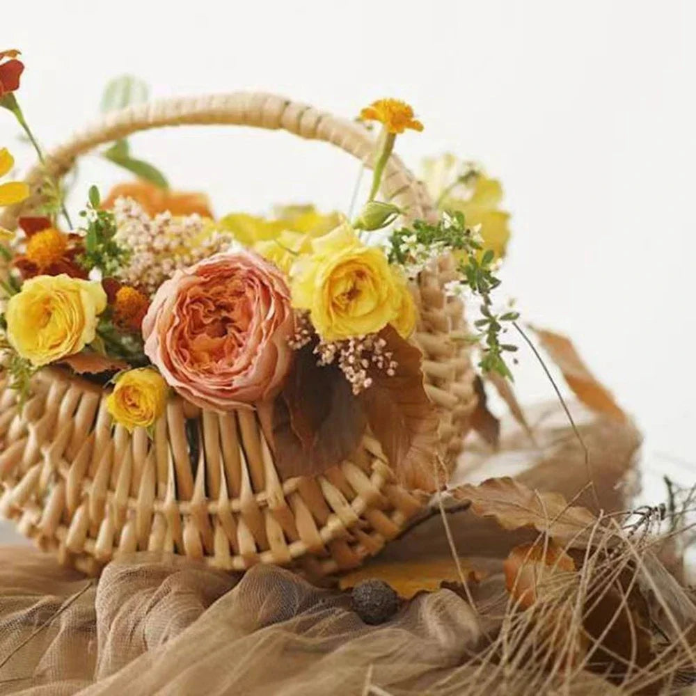 panier en rotin tissé pour rangement et décoration intérieure - vue 4 sur 8