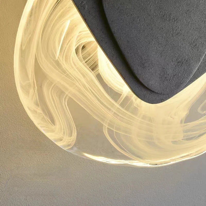 applique murale led au design artistique et créatif forme irrégulière