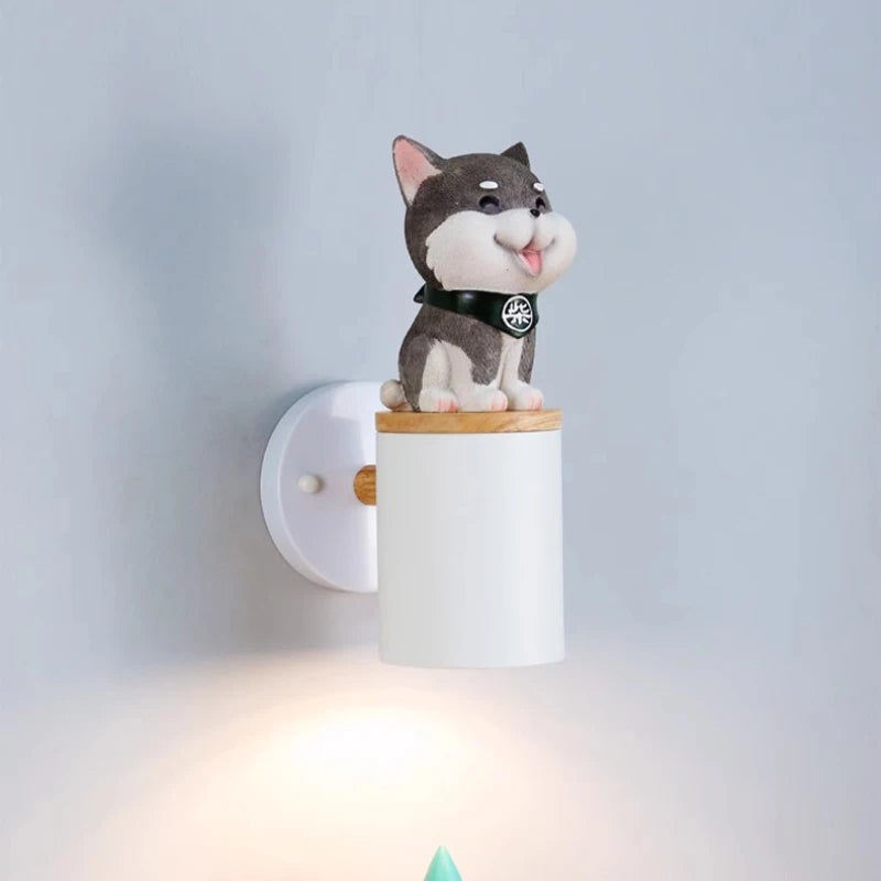 applique murale mignonne chat aux grands yeux pour enfant - vue 3 sur 12
