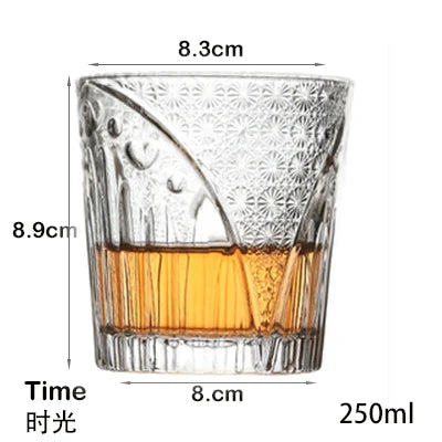 Verres whisky design relief verre resistant cocktails