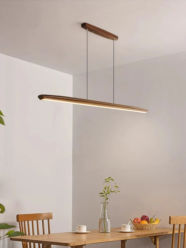 suspension LED en noyer noir tendance 	 réglable