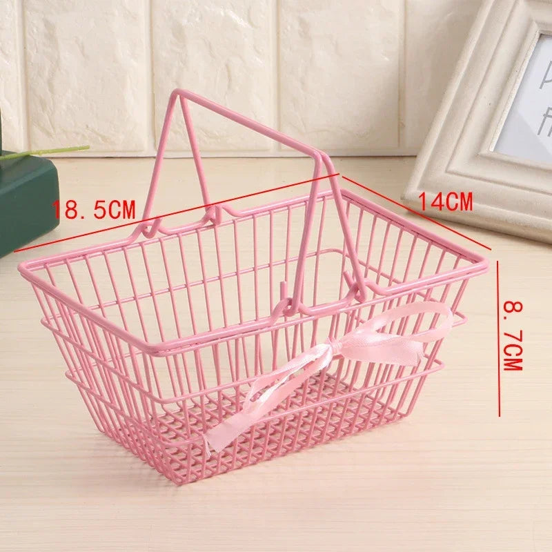 mini panier en fer pour rangement bijoux et cosmétiques - vue 5 sur 6