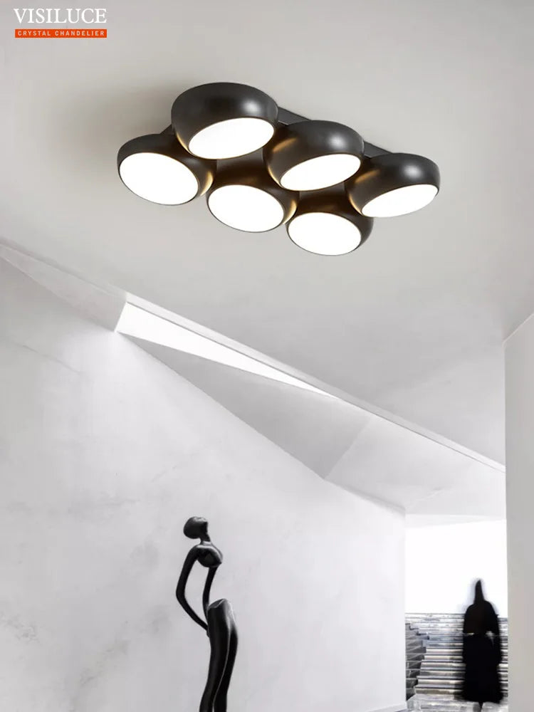 plafonnier led moderne pour un éclairage d ambiance créatif et simple - vue 2 sur 6