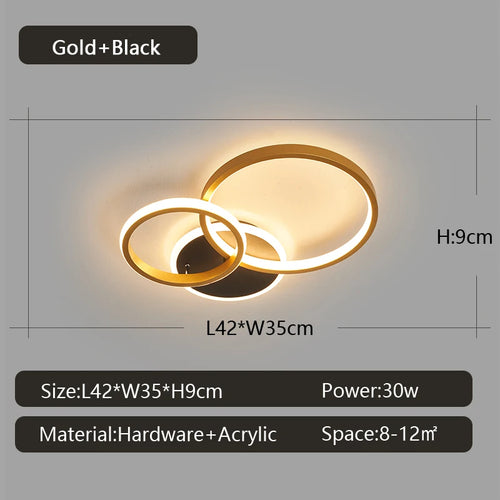 lustre moderne à LED pour décoration intérieure élégante - vue 9 sur 10
