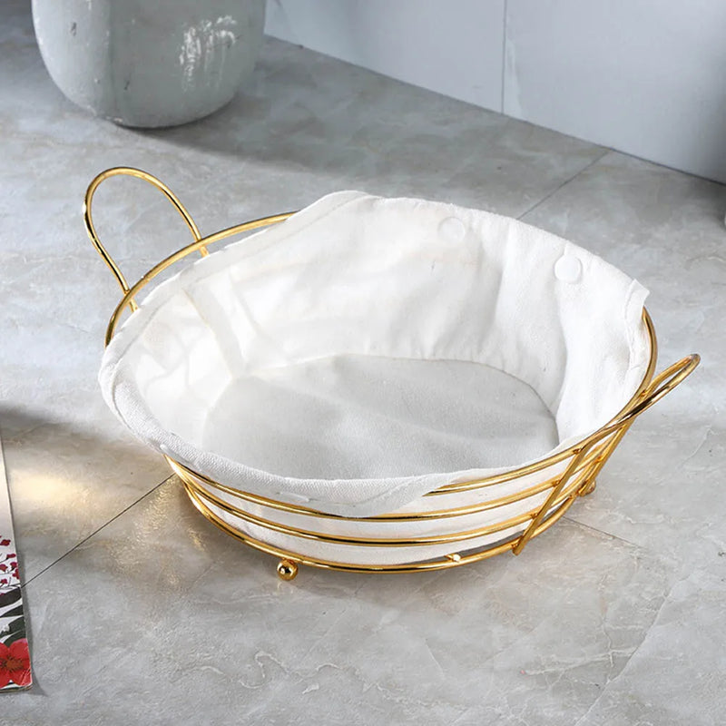panier de rangement en métal pour collations et fruits