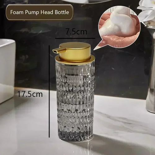bouteille de savon en verre pour salle de bain élégante et pratique - vue 12 sur 24