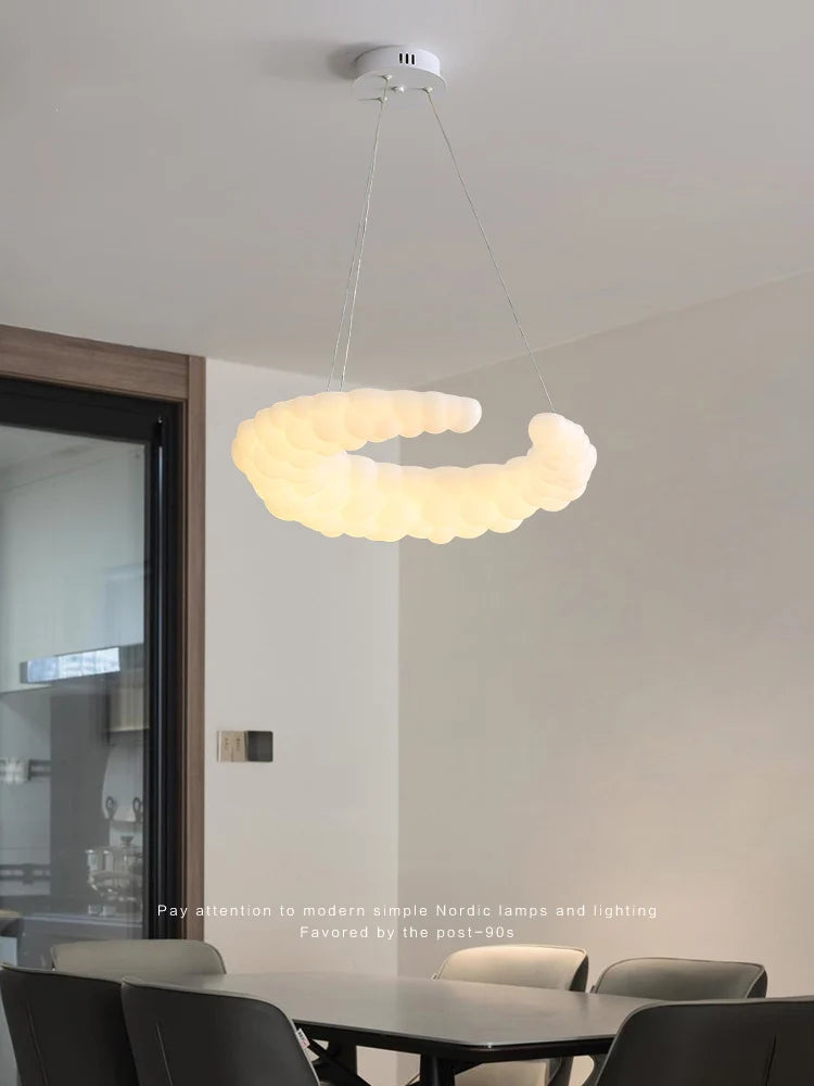 lustre lune design nuage pour décoration intérieure enfant - vue 5 sur 10