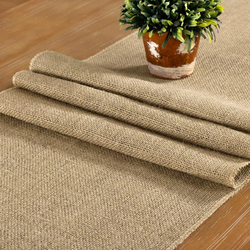 Chemin de table jute beige style rustique ferme