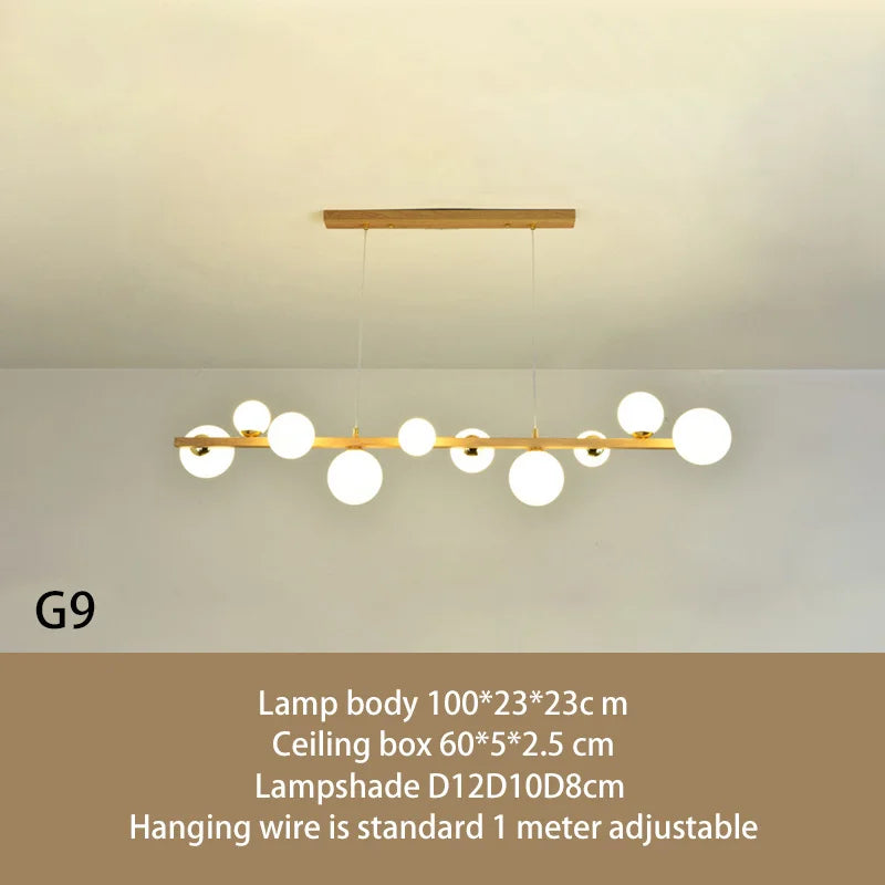 lustre abat-jour en verre suspension décor maison luminaire - vue 8 sur 10