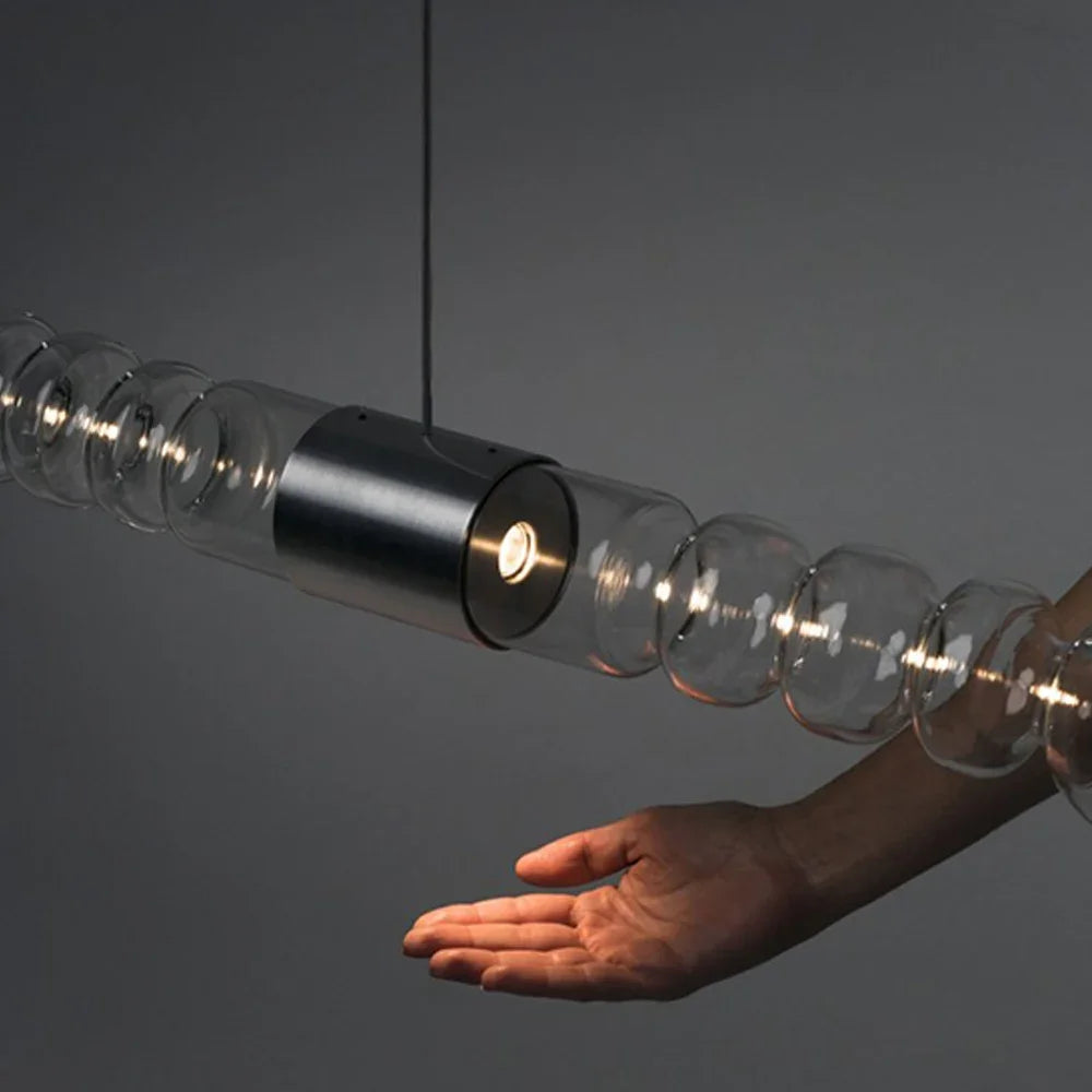 lustre en verre design créatif minimaliste pour restaurant moderne - vue 4 sur 7
