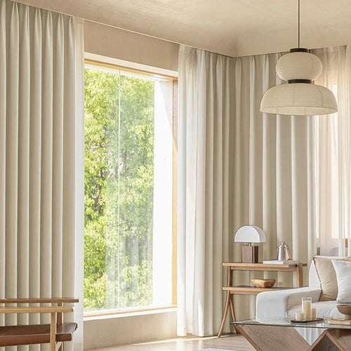 Rideau occultant style nordique pour salon chambre épais - vue 7 sur 16