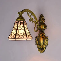 tiffany miroir rétro lampe tournesol simple tête applique murale