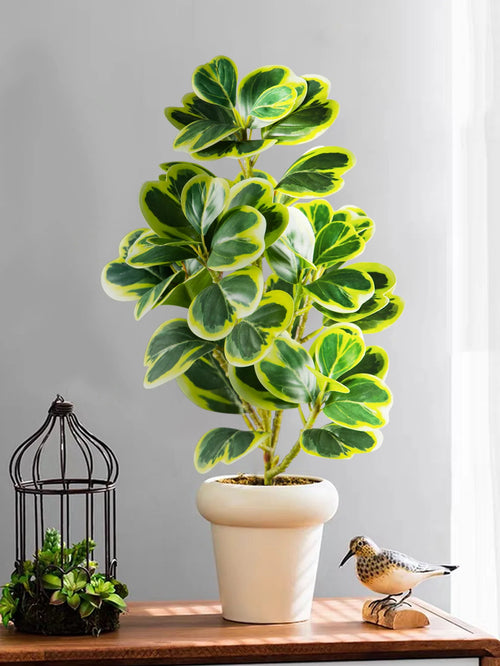petites plantes artificielles feuilles de cœur décoration intérieure et extérieure - vue 3 sur 9