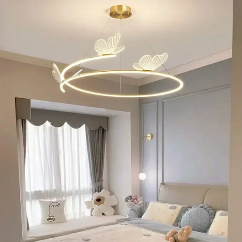 lustre led moderne minimaliste papillon créatif pour décoration maison