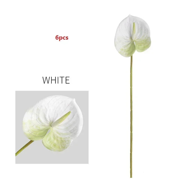 feuilles d'anthurium artificielles pour décoration florale et jardin - vue 13 sur 24