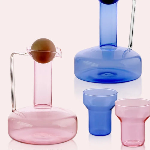 Bouilloire verre style nordique 1500 ml avec tasses