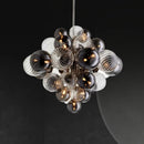 lustre nordique créatif en fer et bulles de verre luxueux