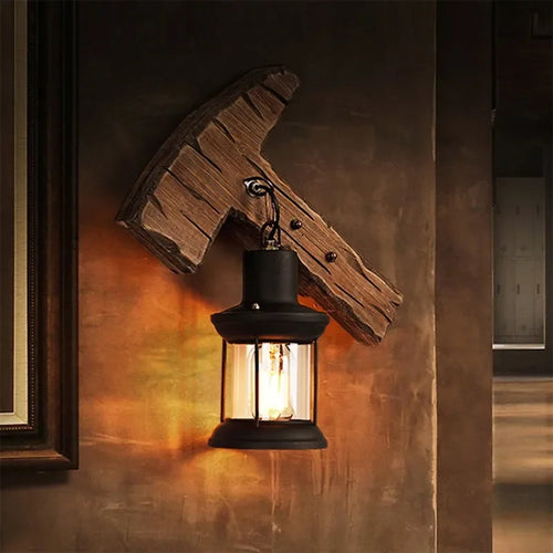 appliques murales led en bois style industriel pour décoration - vue 4 sur 21