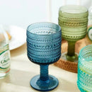 Verres retro relief pied haut multifonction set