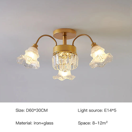 lustre rétro en cristal pour décoration intérieure élégante - vue 16 sur 18