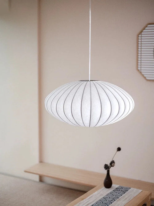 suspension moderne en soie style wabi sabi pour décoration intérieure - vue 2 sur 10