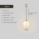 Suspension en verre nordique 8-50 cm boule ronde lampes suspendues pour la maison pour Bar chambre salon café décoration Luminaires Lustre