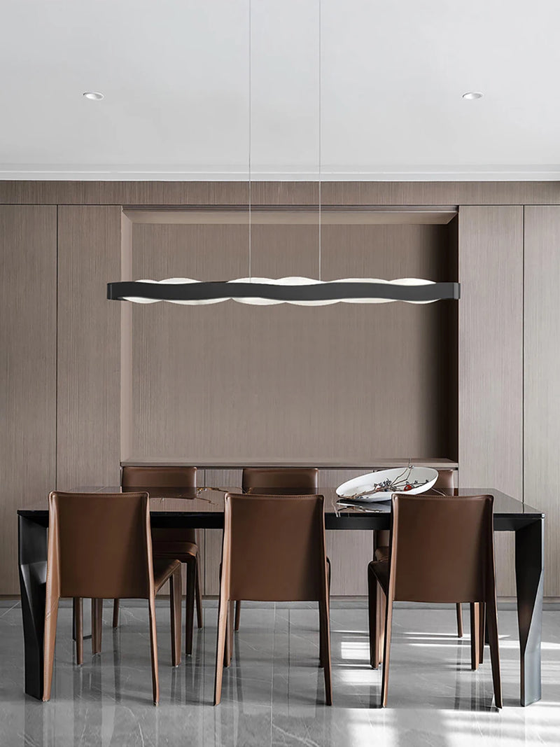 lustre nordique acrylique minimaliste bande led dimmable