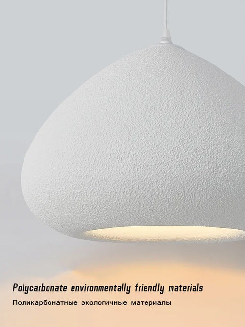 Nordic Handmade Wabi Sabi Pendant Light Restaurant Cream Style Table Lamp Loft Bedroom Decor LED Chandelier Kitchen Accessories - vue 7 sur 11