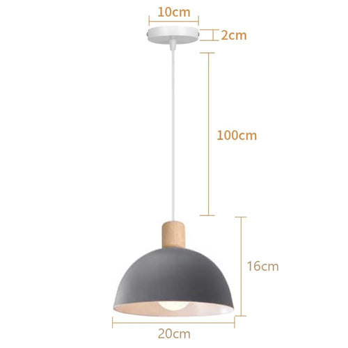 lustre nordique led en bois pour décoration maison - vue 12 sur 13