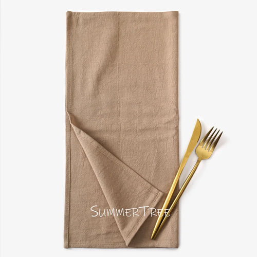 Serviette de table coton lavé vintage lot 10