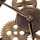 horloge murale vintage rétro à engrenages et chiffres romains