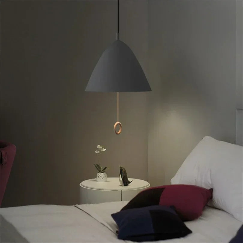 Denmark Designer Pendant Lamp Macaron Suspension Dinning Room Bedroom Ceiling Hanging Pull Switch Light Fixtures - vue 4 sur 10