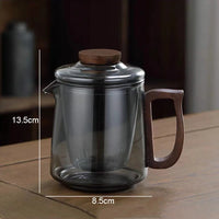 Théière cafetière en verre portatif avec tasses puer