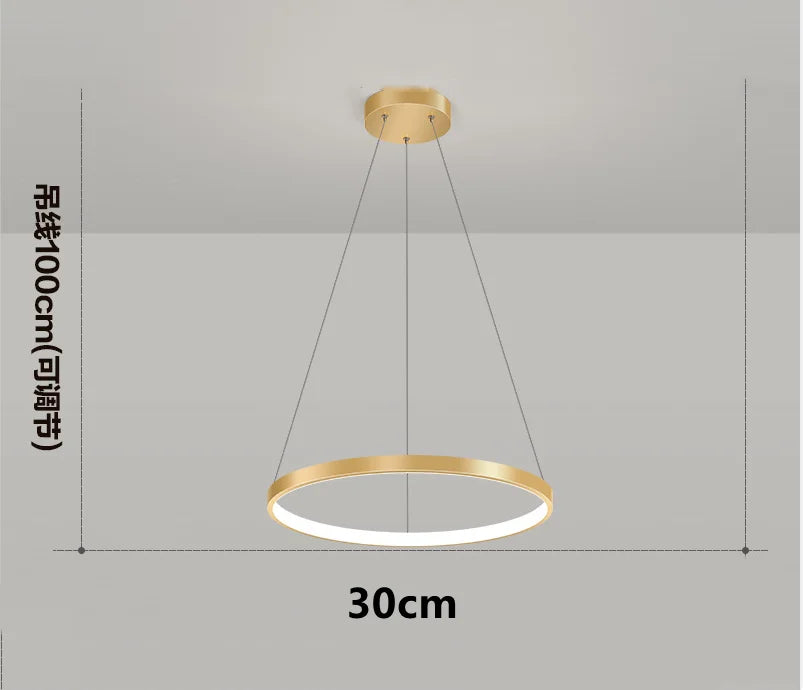 anneau led moderne pour décoration minimaliste suspendu