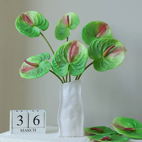 décoration de jardin feuilles artificielles anthuriums pour extérieur - vue 5 sur 10