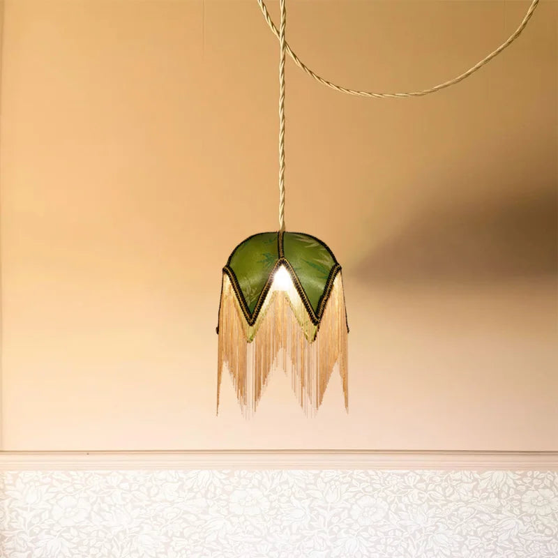 lustre nordique en tissu abat-jour design pour éclairage intérieur - vue 3 sur 8