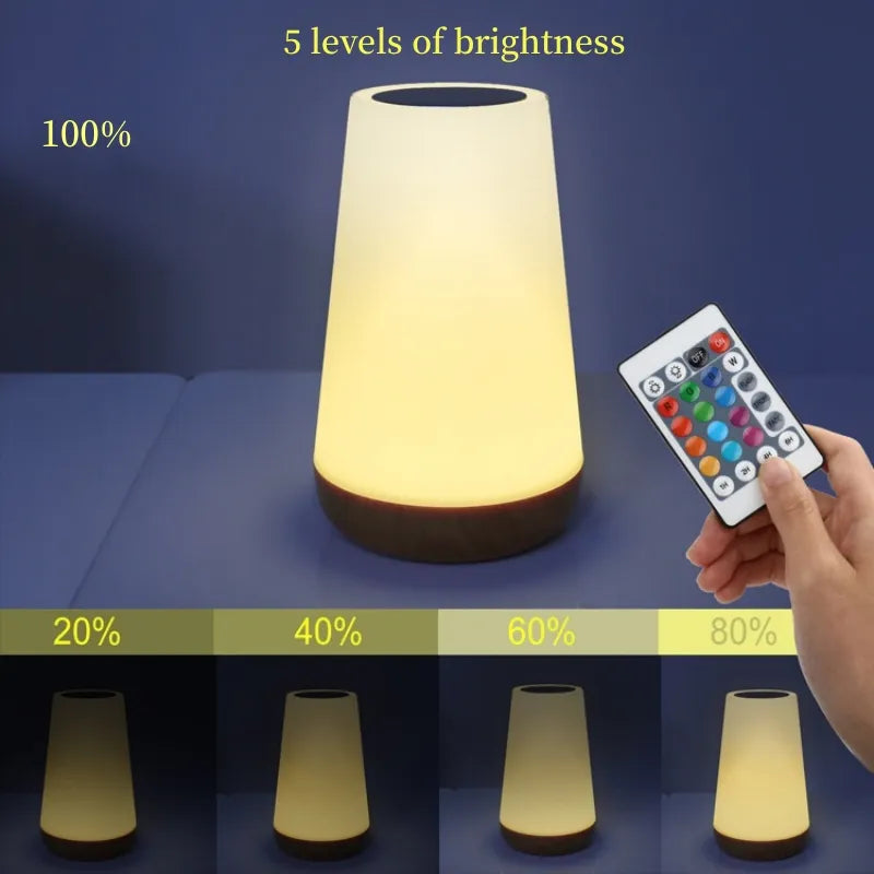 lampe bureau portable couleur rechargeable usb intensité variable