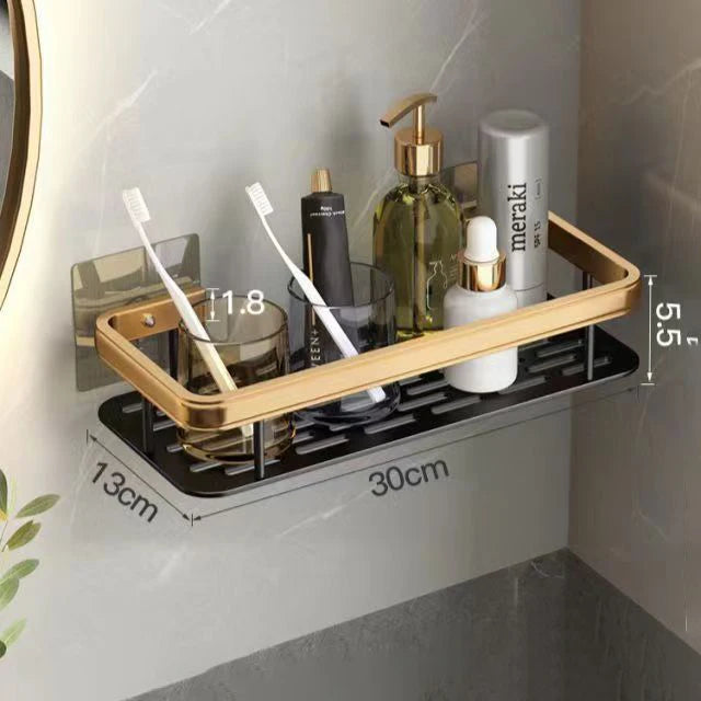etagère murale de rangement sans perçage pour shampoing et maquillage - vue 8 sur 10