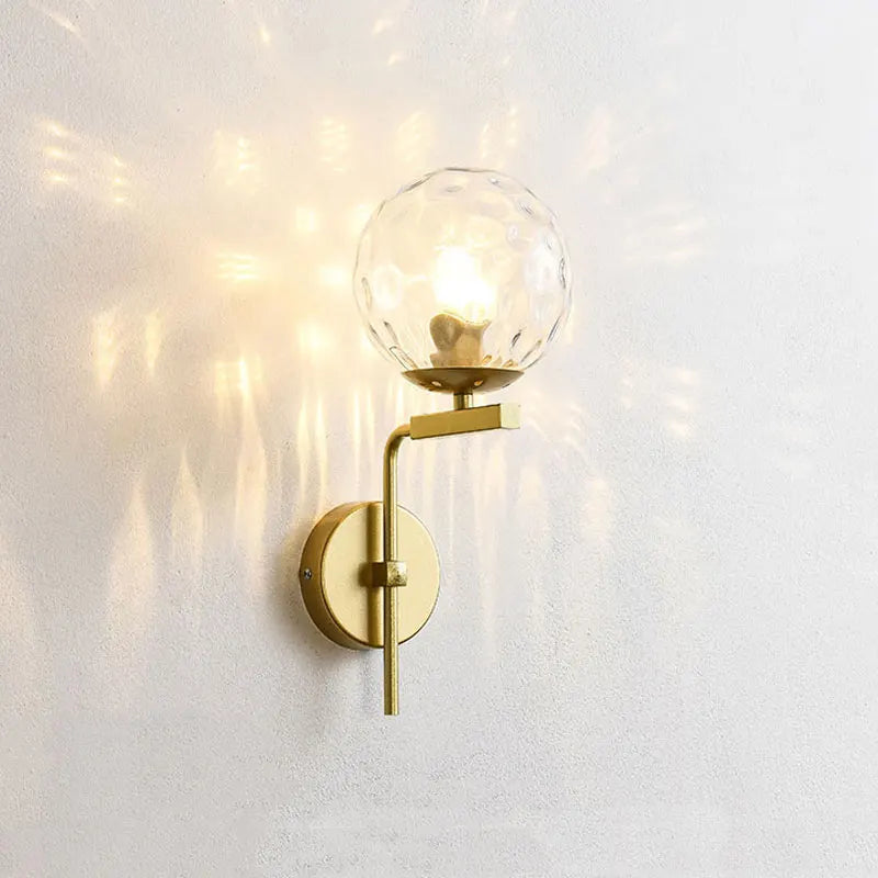 applique murale led moderne en forme de boule de verre pour décoration intérieure
