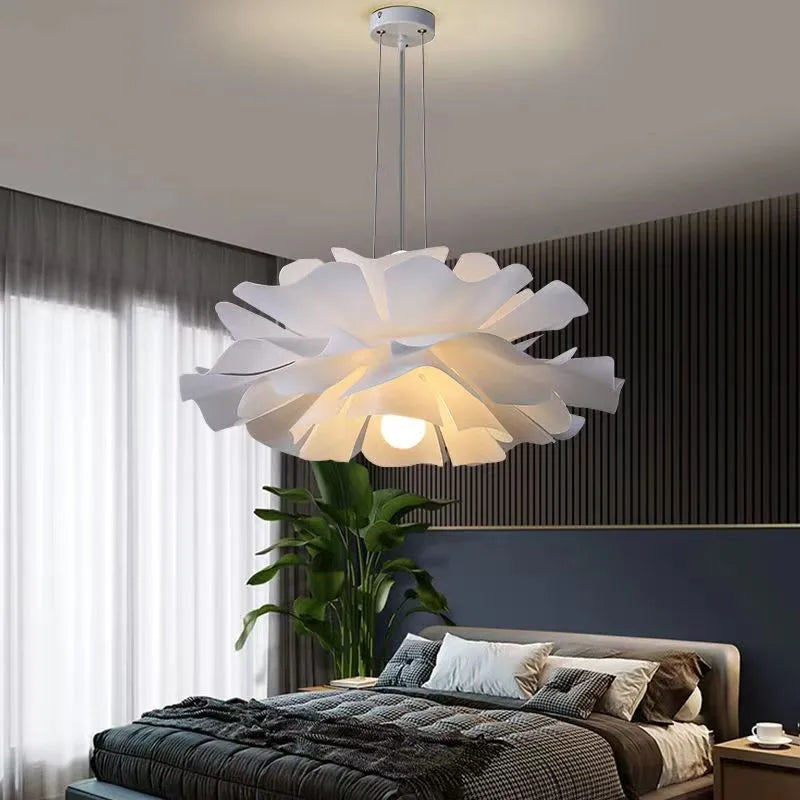 Nordique chambre fleur lustre créatif mode fille chambre lampe moderne simple salle à manger salon décoration lustre