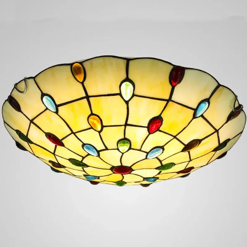 plafonnier tiffany nordique style bohème pour décoration intérieure - vue 6 sur 9
