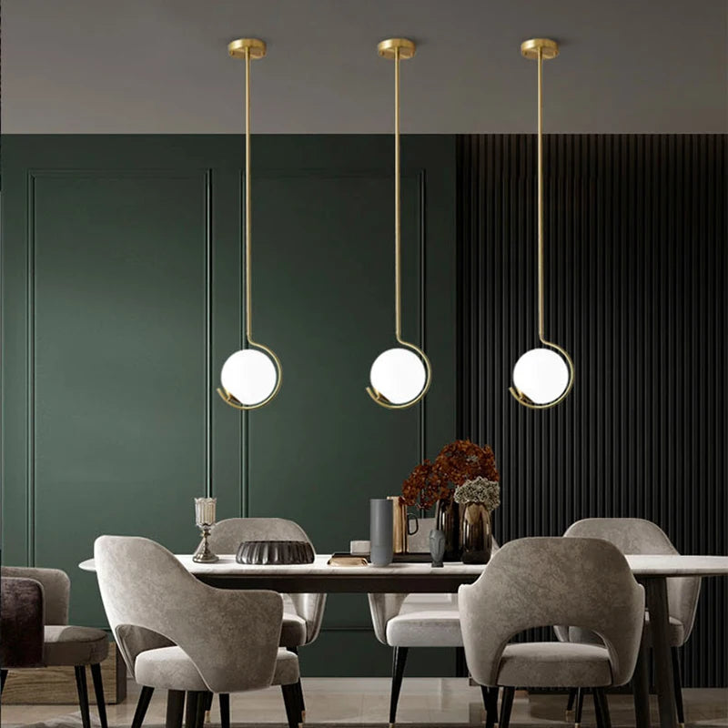 suspension LED en verre design moderne luminaire décoratif d'intérieur - vue 4 sur 16