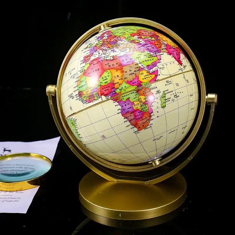 globe terrestre rétro rotatif haute définition pour étudiants en géographie - vue 5 sur 6