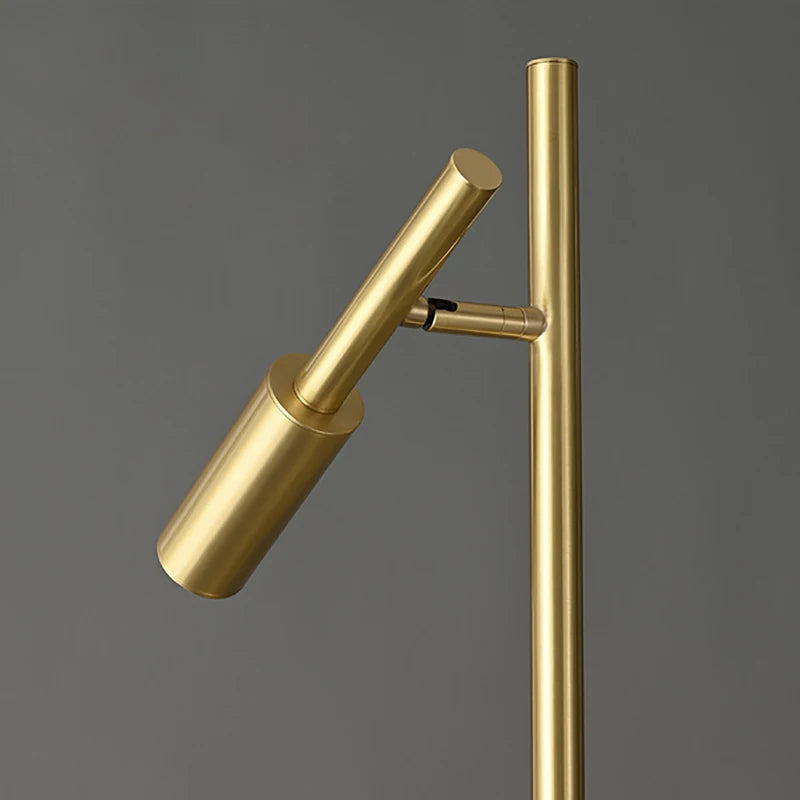 lampadaire moderne en laiton et cuivre pour lecture et étude - vue 5 sur 8