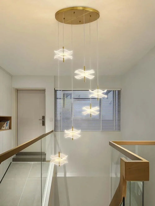 lustre en cristal led de luxe pour éclairage moderne créatif floral - vue 3 sur 10