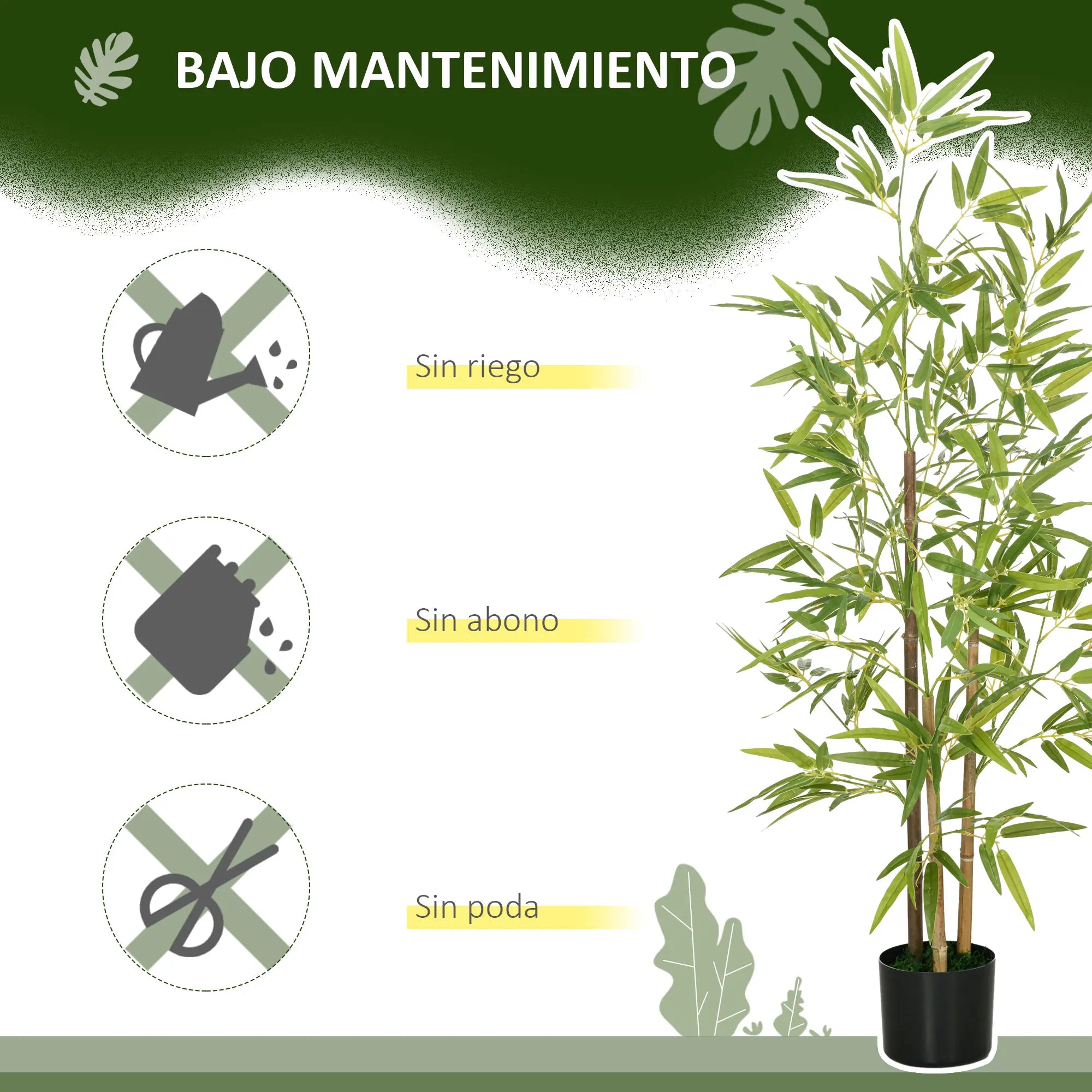 lot de 2 plantes artificielles avec pot et 498 feuilles - vue 7 sur 7
