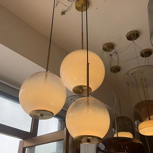suspension en verre pour îlot de cuisine design élégant et moderne - vue 9 sur 9